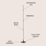 Iris 59.5" LED Integrated Floor Lamp
