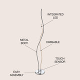 Cairo 63.75" LED Integrated Floor Lamp