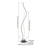Cairo 63.75" LED Integrated Floor Lamp Black – DIM