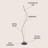 Cairo 63.75" LED Integrated Floor Lamp