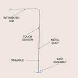 Natalie 63" LED Integrated Floor Lamp - JONATHAN Y
