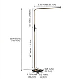 Natalie 63" LED Integrated Floor Lamp Black – DIM