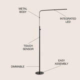 Natalie 63" LED Integrated Floor Lamp - JONATHAN Y