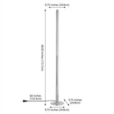 Roxanna 68" Integrated LED Metal Floor Lamp Chrome – DIM