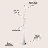 Roxanna 68" Integrated LED Metal Floor Lamp - JONATHAN Y