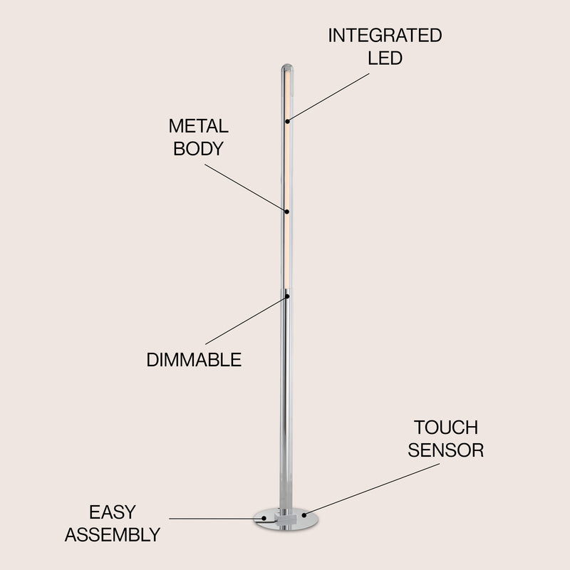 Roxanna 68" Integrated LED Metal Floor Lamp - JONATHAN Y