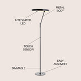 Owen 66.7" Integrated LED Metal Floor Lamp - JONATHAN Y