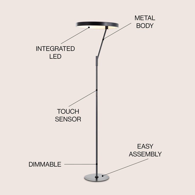 Owen 66.7" Integrated LED Metal Floor Lamp - JONATHAN Y