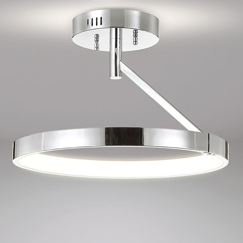 Owen 17.5" Dimmable Integrated LED Metal Semi Flush Mount - JONATHAN Y