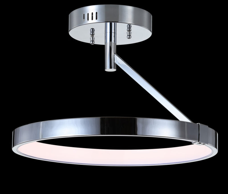 Owen 17.5" Dimmable Integrated LED Metal Semi Flush Mount - JONATHAN Y