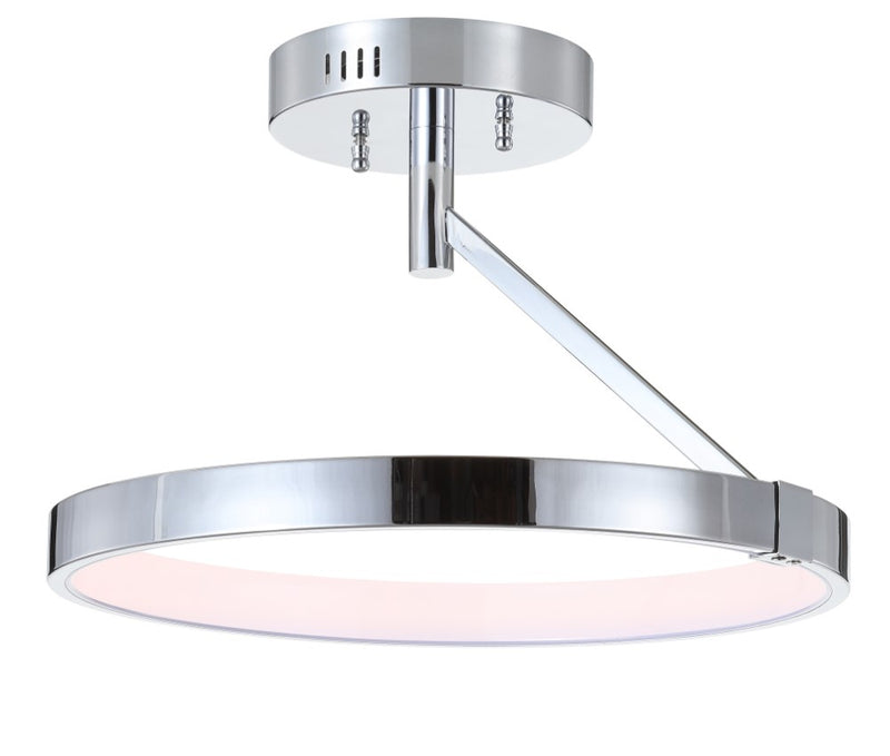 Owen 17.5" Dimmable Integrated LED Metal Semi Flush Mount - JONATHAN Y