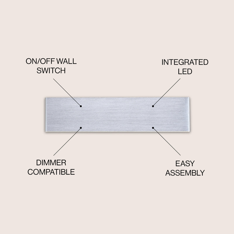 Ajax 20.25" Dimmable Integrated LED Metal Wall Sconce - JONATHAN Y