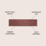 Ajax 20.25" Dimmable Integrated LED Metal Wall Sconce - JONATHAN Y