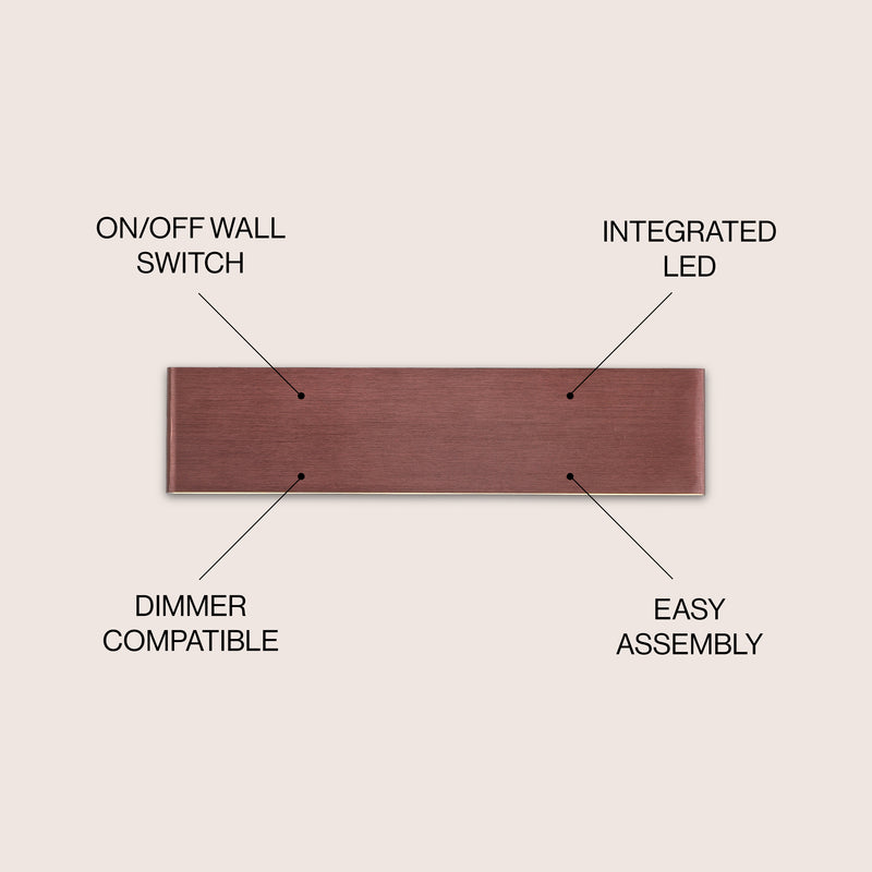 Ajax 20.25" Dimmable Integrated LED Metal Wall Sconce - JONATHAN Y