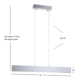 Draper Dimmable Adjustable Integrated LED Metal Linear Pendant - JONATHAN Y