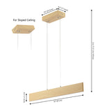 Draper Dimmable Adjustable Integrated LED Metal Linear Pendant