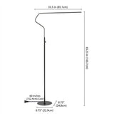 Julian 65.25" Integrated LED Metal Floor Lamp Black – DIM