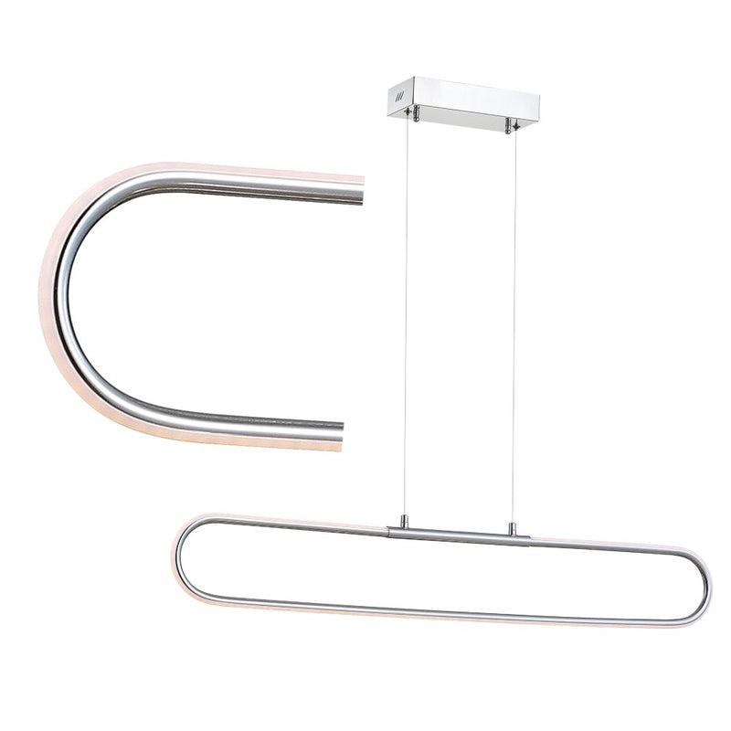 Ned 39" Dimmable Adjustable Integrated LED Metal Linear Pendant - JONATHAN Y