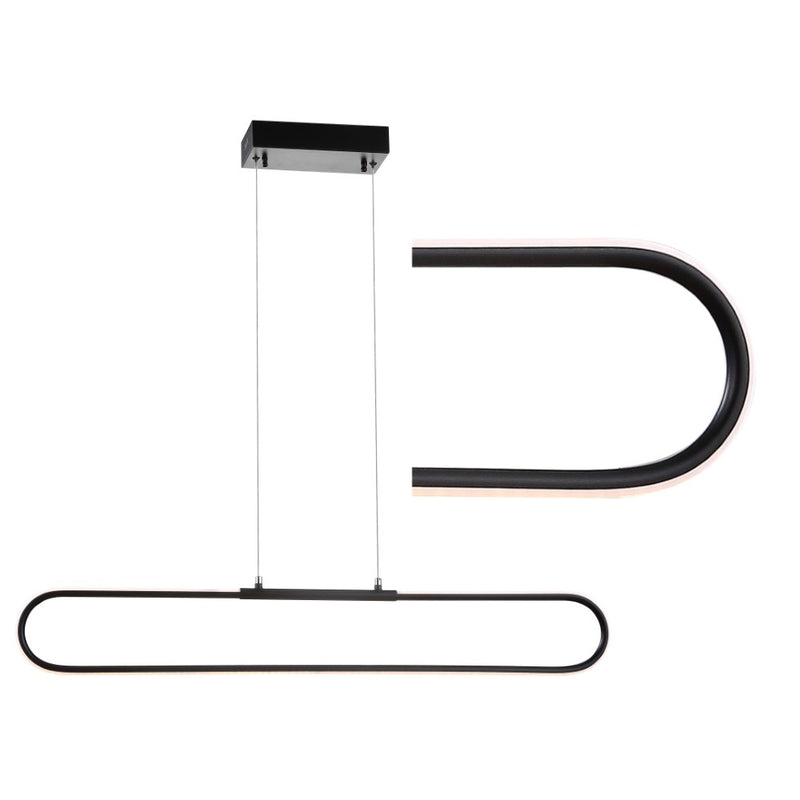 Ned 39" Dimmable Adjustable Integrated LED Metal Linear Pendant - JONATHAN Y