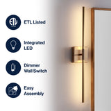 Makena Dimmable Integrated LED Metal Wall Sconce