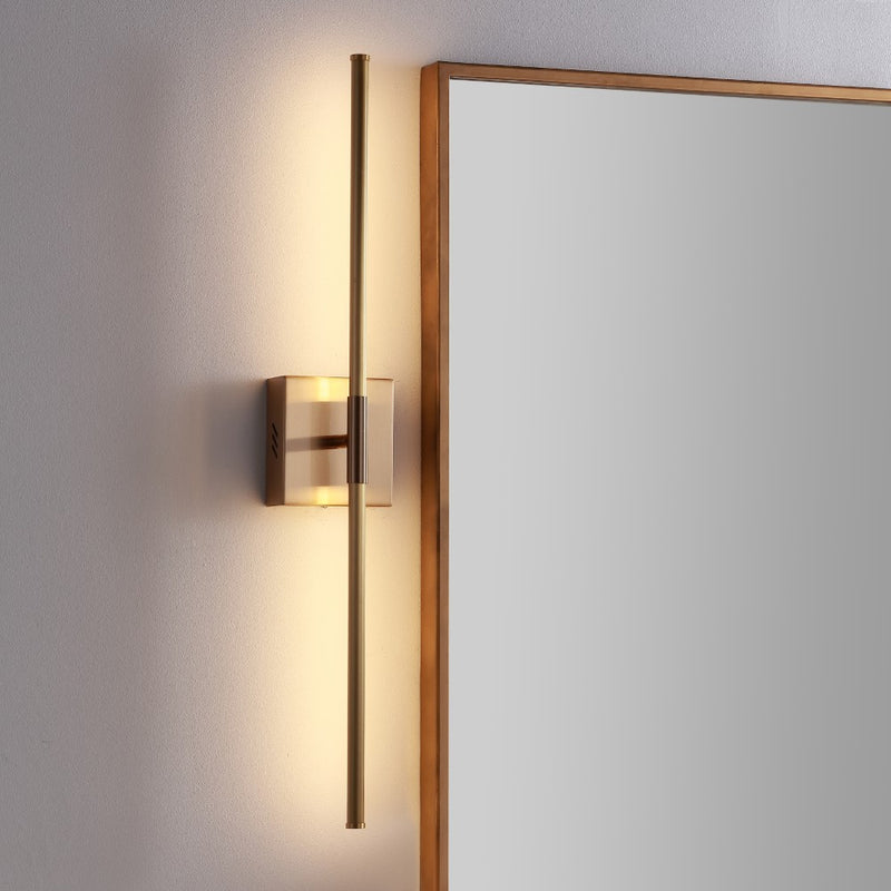 Makena 28" Dimmable Integrated LED Metal Wall Sconce - JONATHAN Y