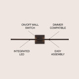 Makena Dimmable Integrated LED Metal Wall Sconce