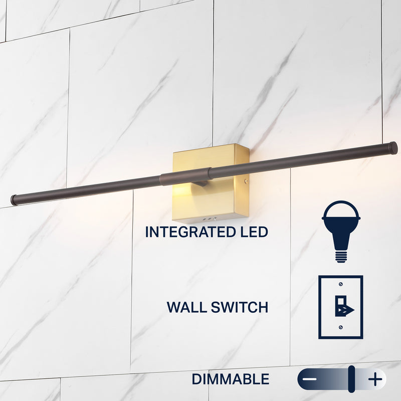 Makena Dimmable Integrated LED Metal Wall Sconce