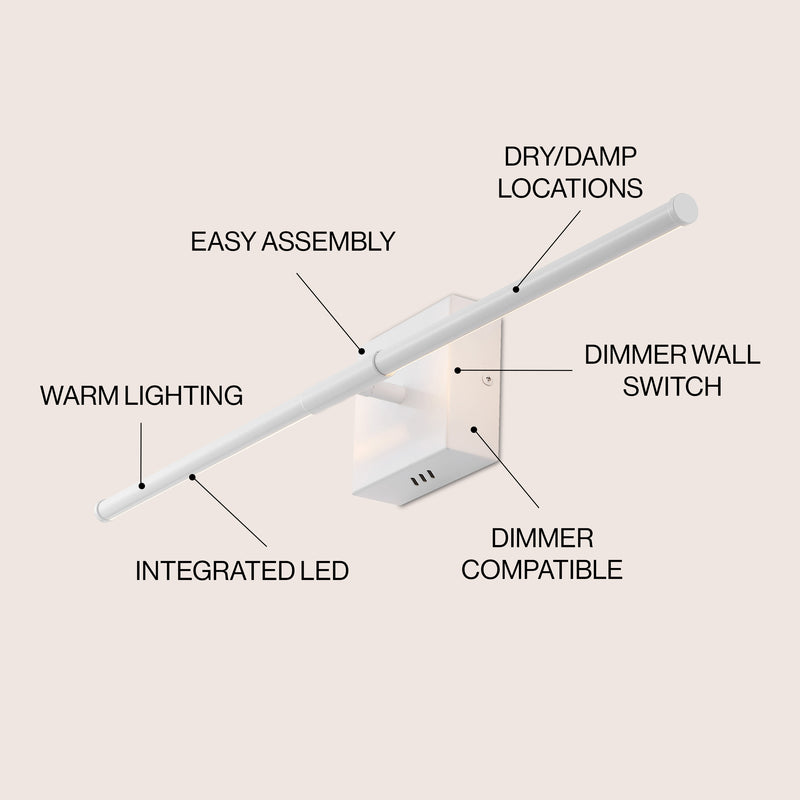 Makena Dimmable Integrated LED Metal Wall Sconce