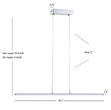 Conley 39.5" Dimmable Adjustable Integrated LED Metal Linear Pendant - JONATHAN Y