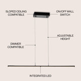 Conley 39.5" Dimmable Adjustable Integrated LED Metal Linear Pendant