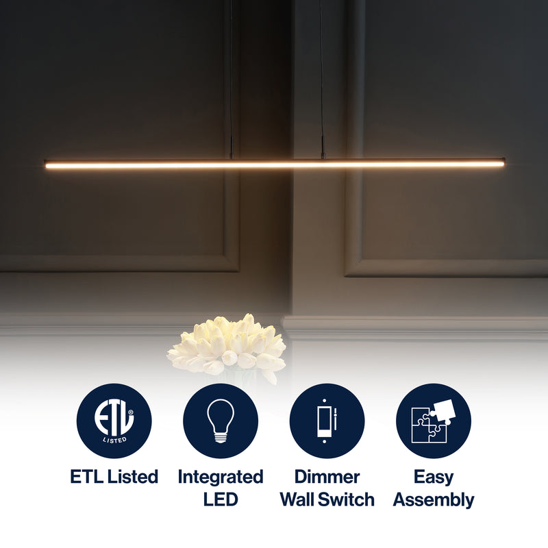 Conley 39.5" Dimmable Adjustable Integrated LED Metal Linear Pendant