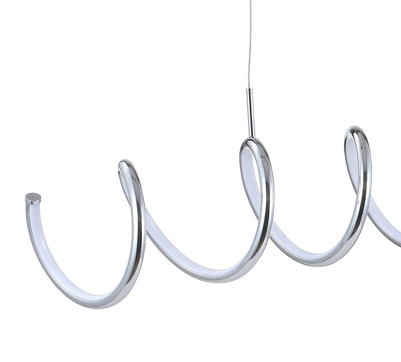Ali 31" Dimmable Adjustable Integrated LED Metal Linear Pendant - JONATHAN Y