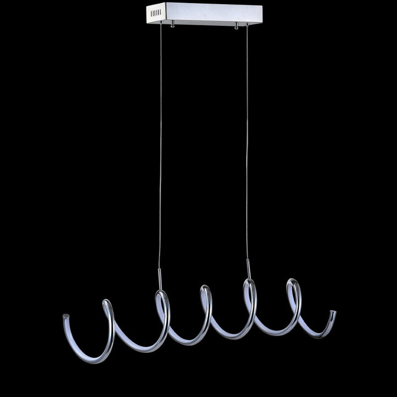 Ali 31" Dimmable Adjustable Integrated LED Metal Linear Pendant - JONATHAN Y