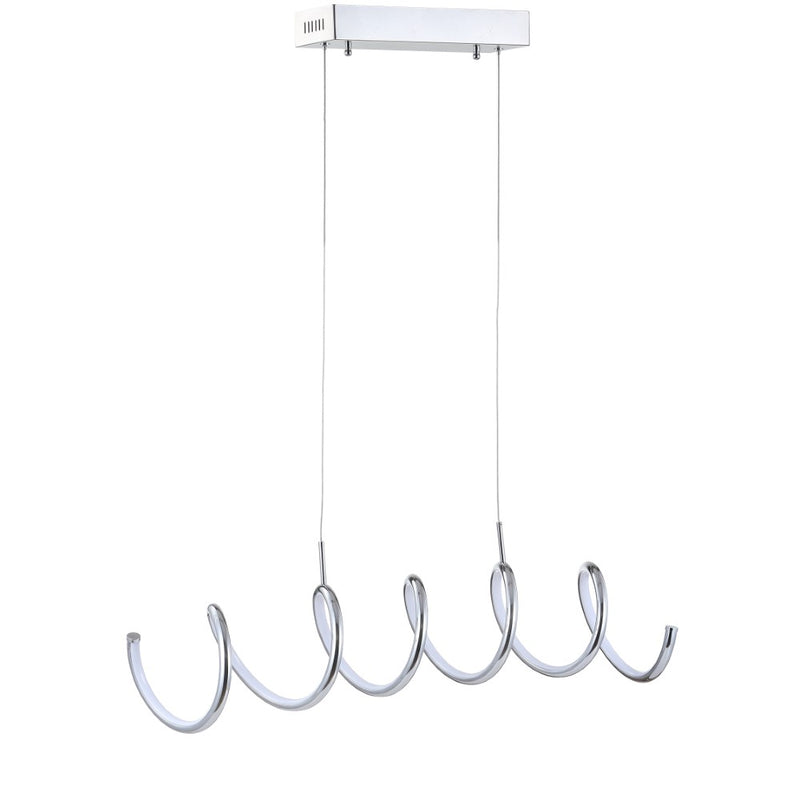 Ali 31" Dimmable Adjustable Integrated LED Metal Linear Pendant - JONATHAN Y