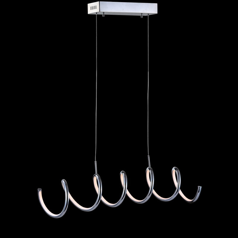 Ali 31" Dimmable Adjustable Integrated LED Metal Linear Pendant - JONATHAN Y