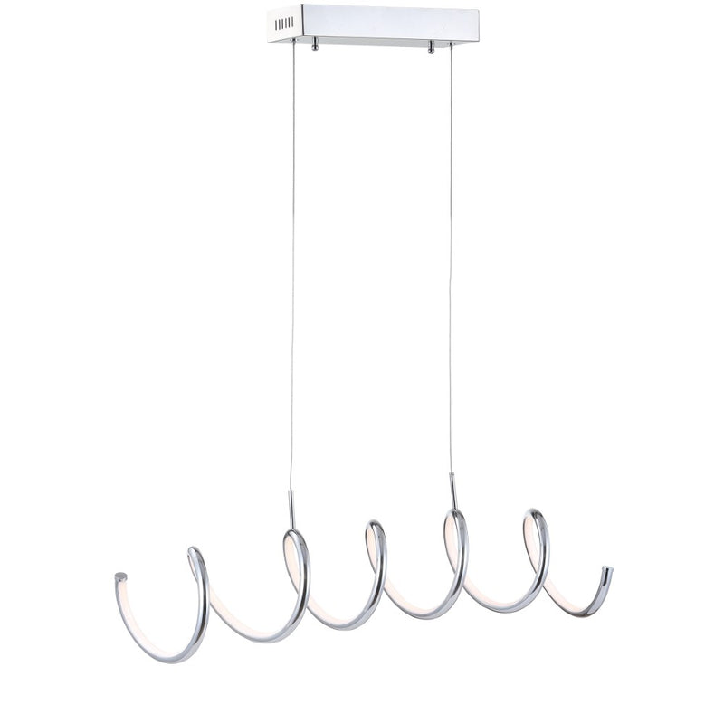 Ali 31" Dimmable Adjustable Integrated LED Metal Linear Pendant - JONATHAN Y
