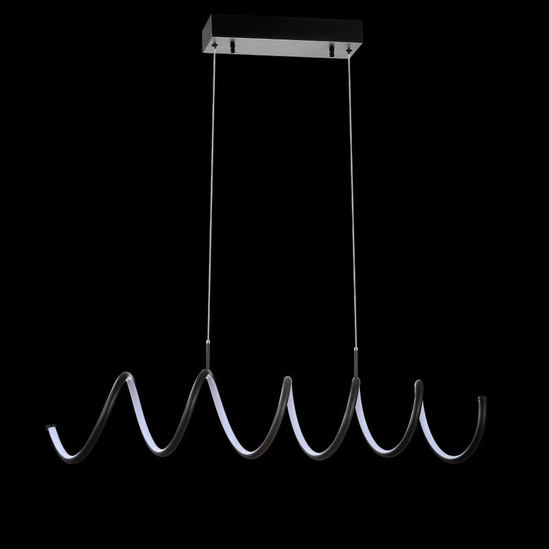 Ali 31" Dimmable Adjustable Integrated LED Metal Linear Pendant - JONATHAN Y