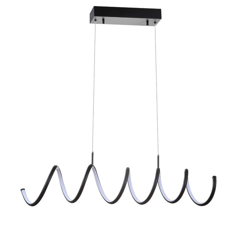 Ali 31" Dimmable Adjustable Integrated LED Metal Linear Pendant - JONATHAN Y