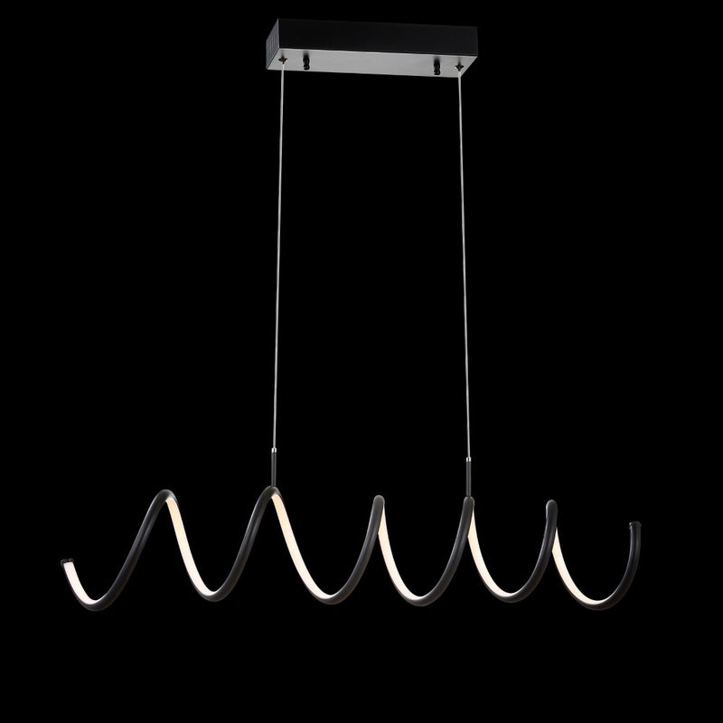 Ali 31" Dimmable Adjustable Integrated LED Metal Linear Pendant - JONATHAN Y
