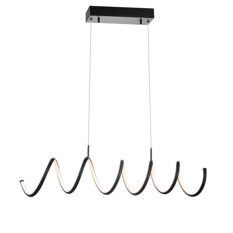 Ali 31" Dimmable Adjustable Integrated LED Metal Linear Pendant - JONATHAN Y
