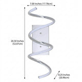 Scribble 7" Modern Metal Integrated LED Vanity Light Sconce Chrome – DIM