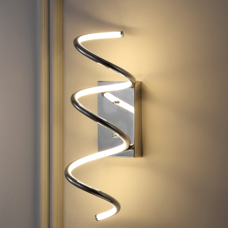 Scribble 7" Modern Metal Integrated LED Vanity Light Sconce - JONATHAN Y