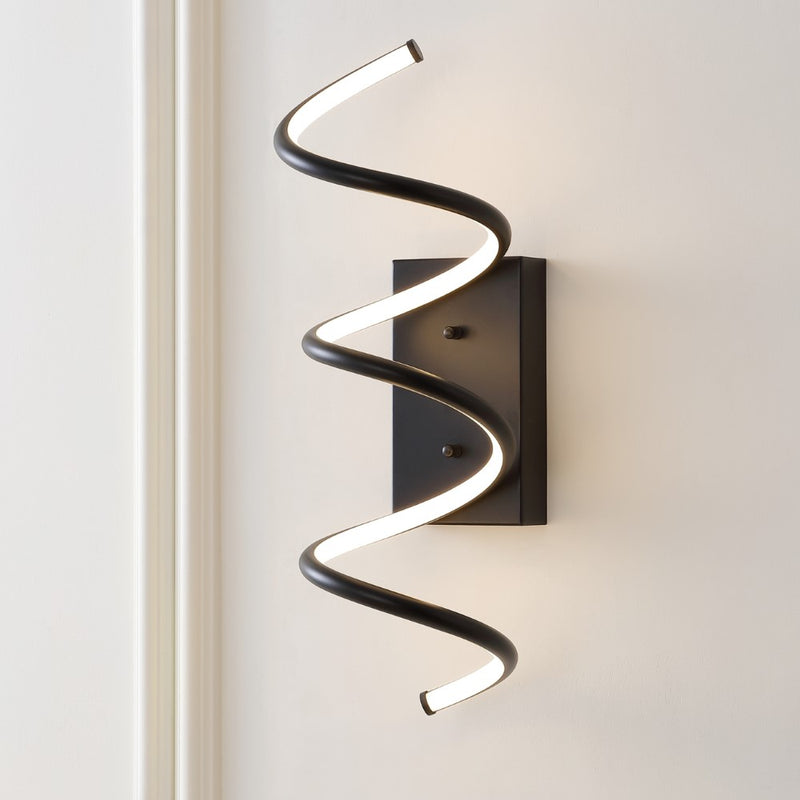 Scribble 7" Modern Metal Integrated LED Vanity Light Sconce - JONATHAN Y