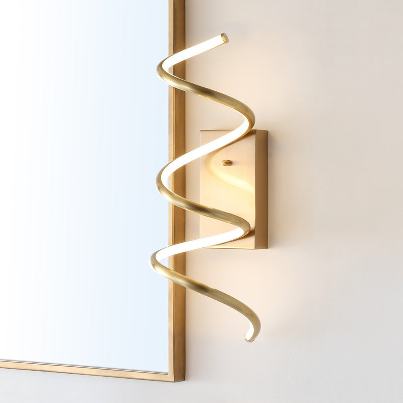 Scribble 7" Modern Metal Integrated LED Vanity Light Sconce