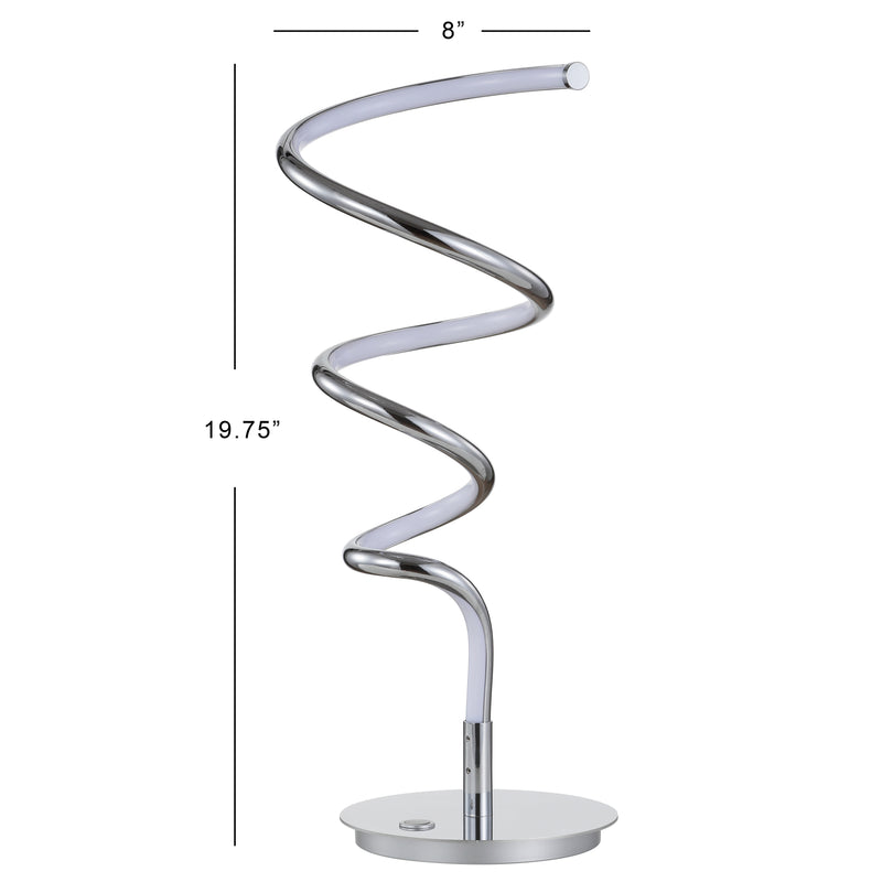 Scribble 19.75" Modern Dimmable Metal Integrated LED Table Lamp - JONATHAN Y
