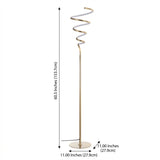 Scribble 60.5" Modern Dimmable Metal Integrated LED Floor Lamp Gold – DIM