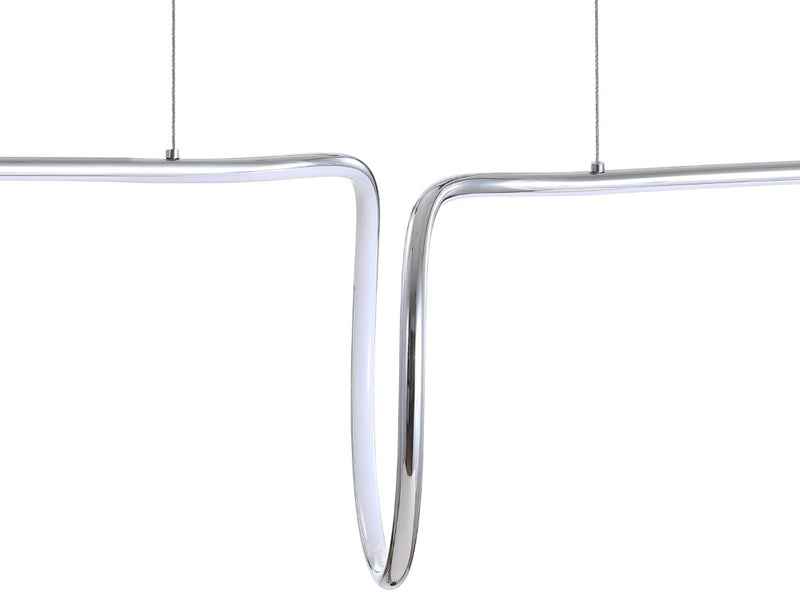 Ali 34.5" Dimmable Adjustable Integrated LED Metal Linear Pendant - JONATHAN Y