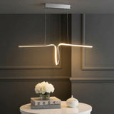 Ali 34.5" Dimmable Adjustable Integrated LED Metal Linear Pendant Chrome – MAIN-ROOM