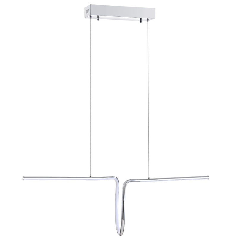 Ali 34.5" Dimmable Adjustable Integrated LED Metal Linear Pendant - JONATHAN Y