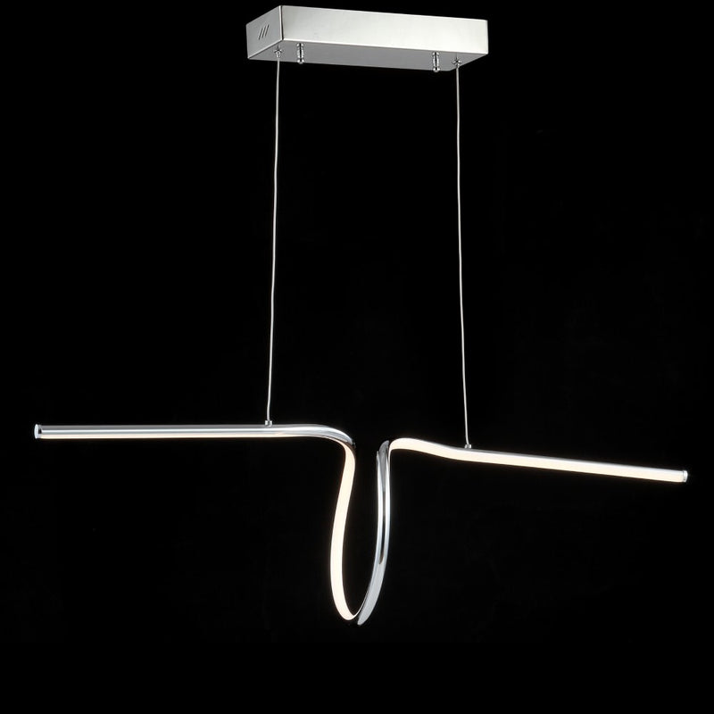 Ali 34.5" Dimmable Adjustable Integrated LED Metal Linear Pendant - JONATHAN Y